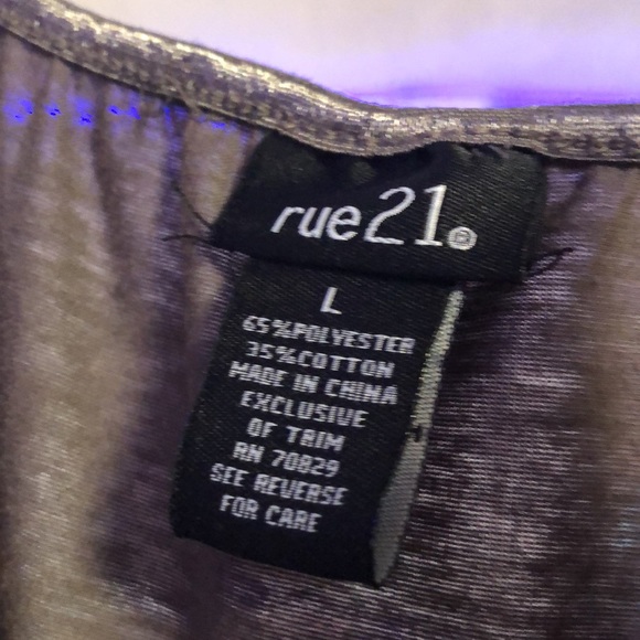 Rue21 size large y2k grey sequin tank top - Picture 3 of 3